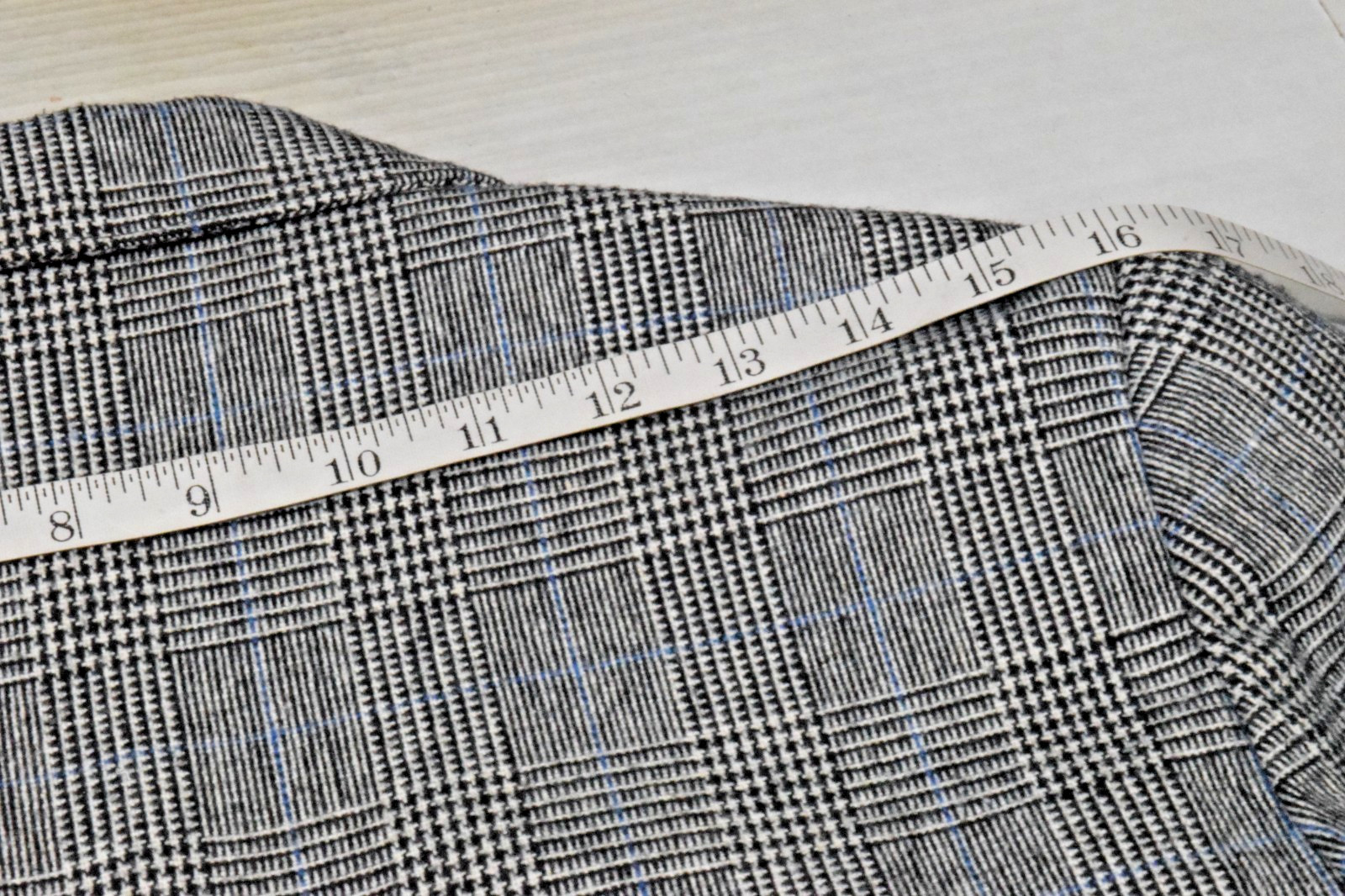 Vintage Blazer TR Bentley Size M 80s Black Glen Plaid Blue Detail Made Poland
