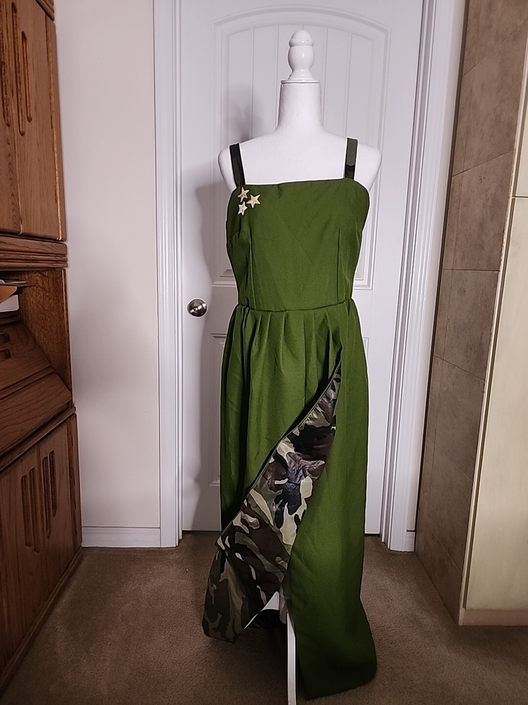 Handmade Broadway Used Military/Camo Dress Size See Photos