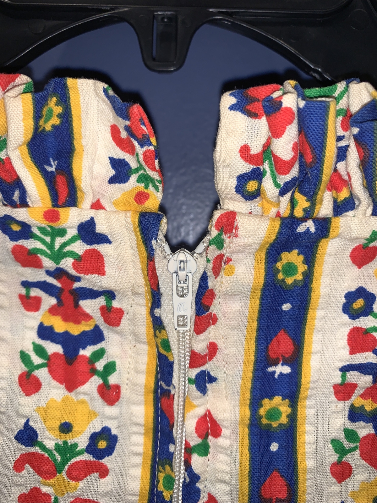 Rooster Horse Fair Isle Holland Print, Cottage Core Praire Dress