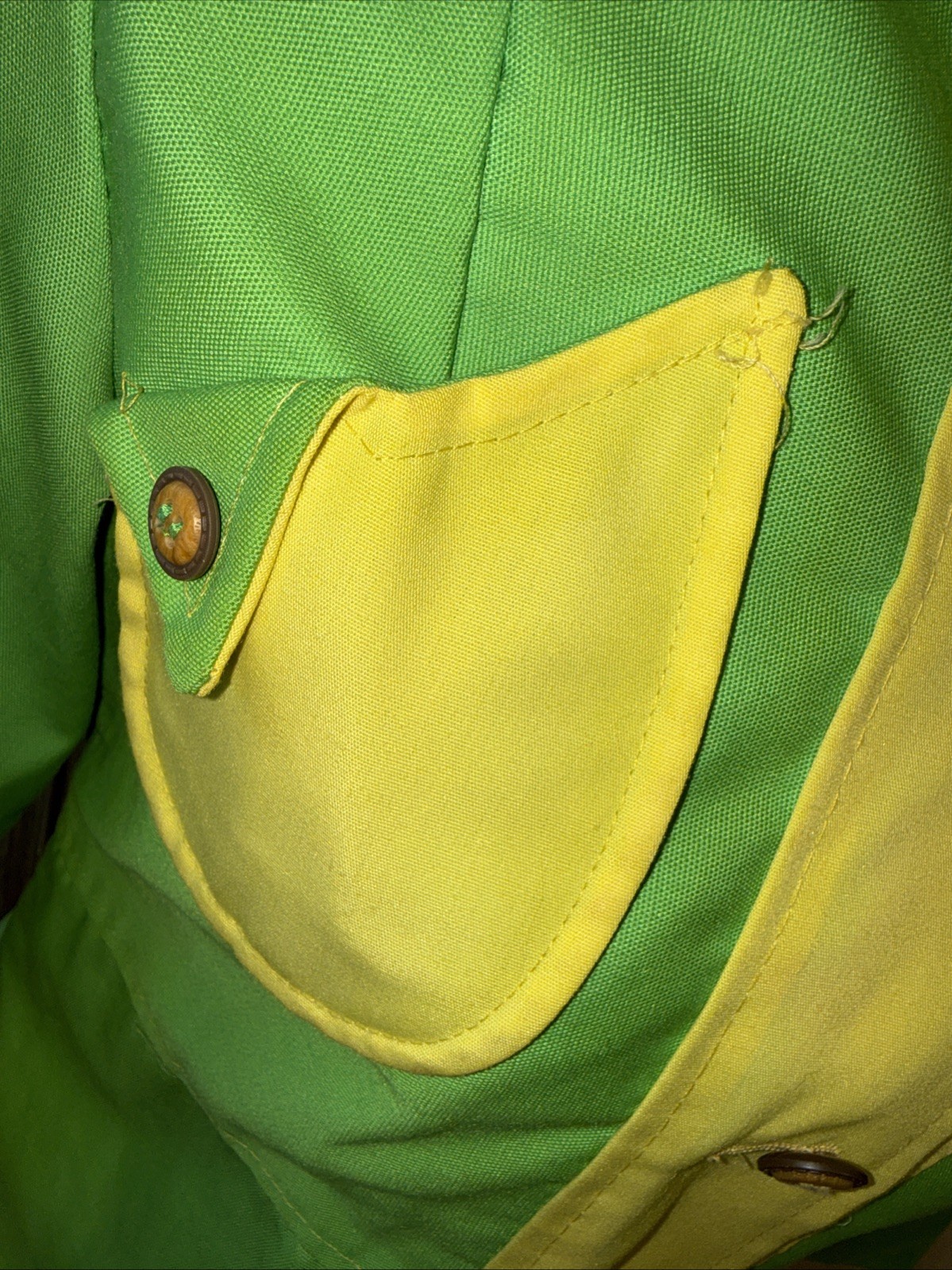 Vintage 1970’s Young Ladies Green & Yellow Jacket Coat