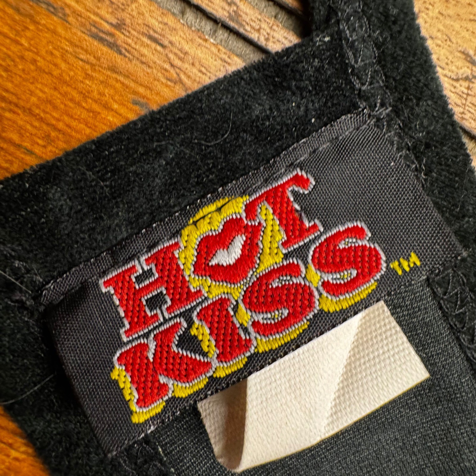 Vintage Hot Kiss Black Crushed Velvet Mini Dress Racerback Y2K 90s Medium