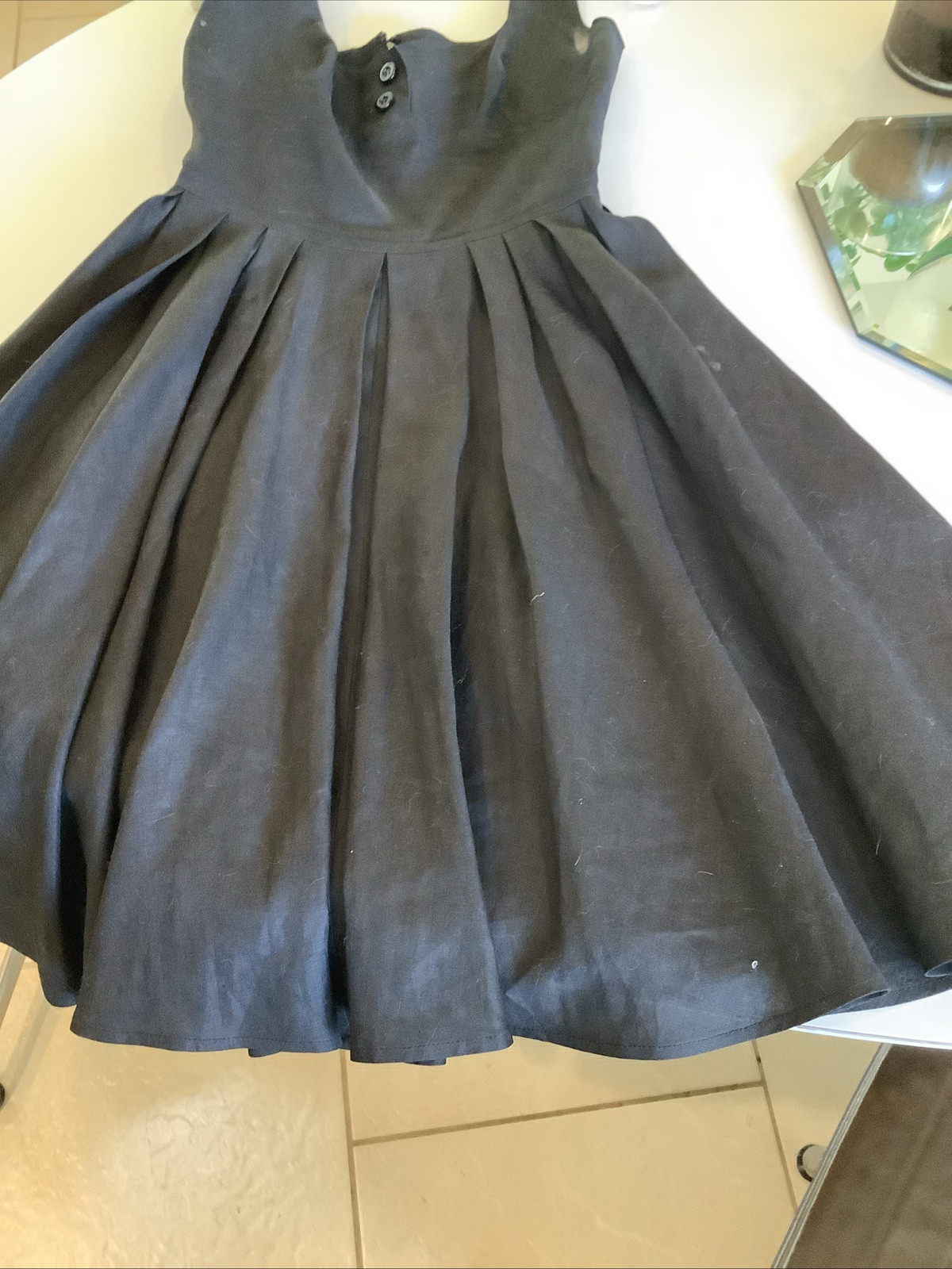 Vintage 1980 Bernard Perris Couture Paris Vest Jacket & Black Dress ASIS