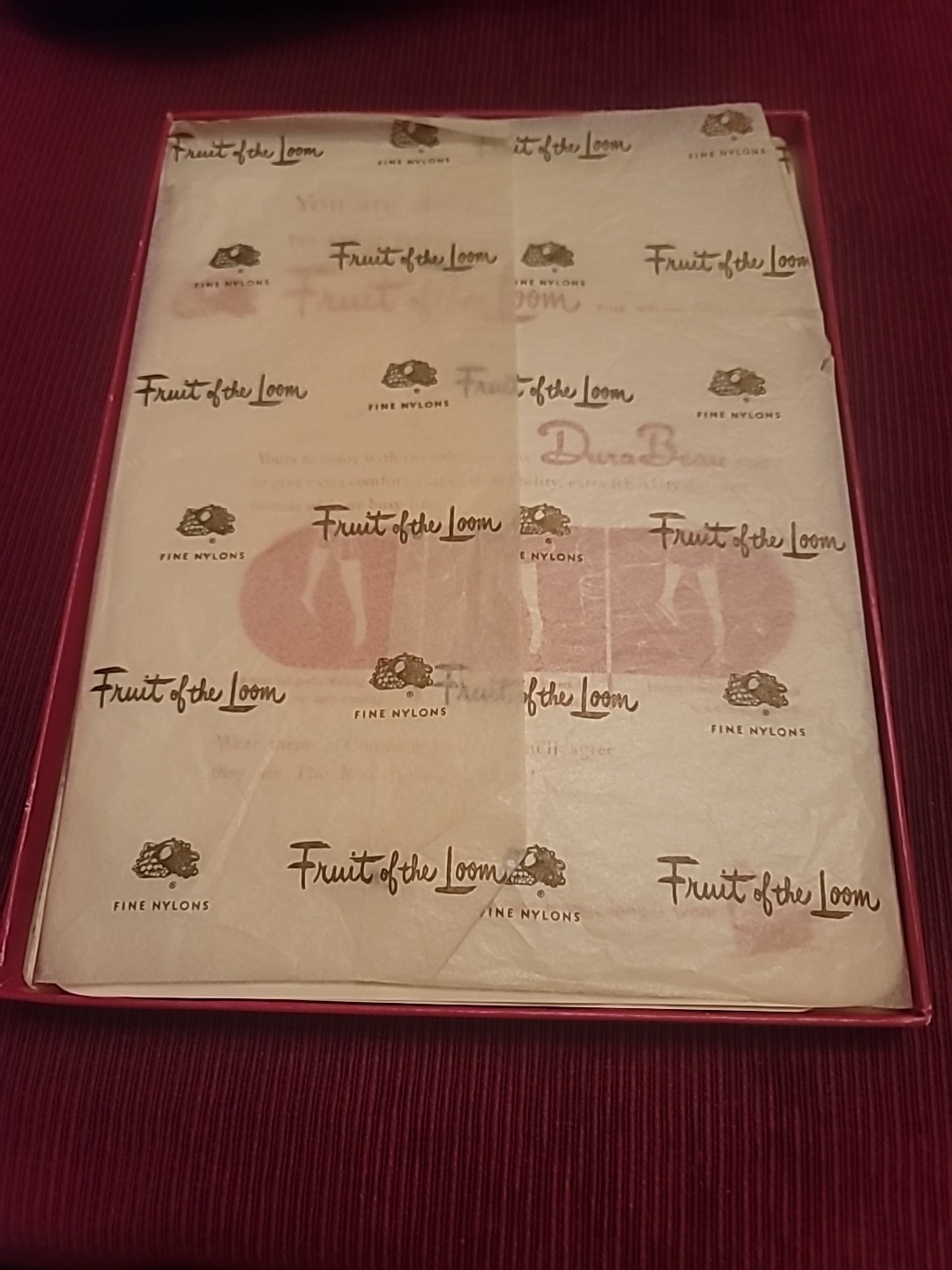 VTG Fruit Of The Loom Nylon Stockings In Schiaparelli Box