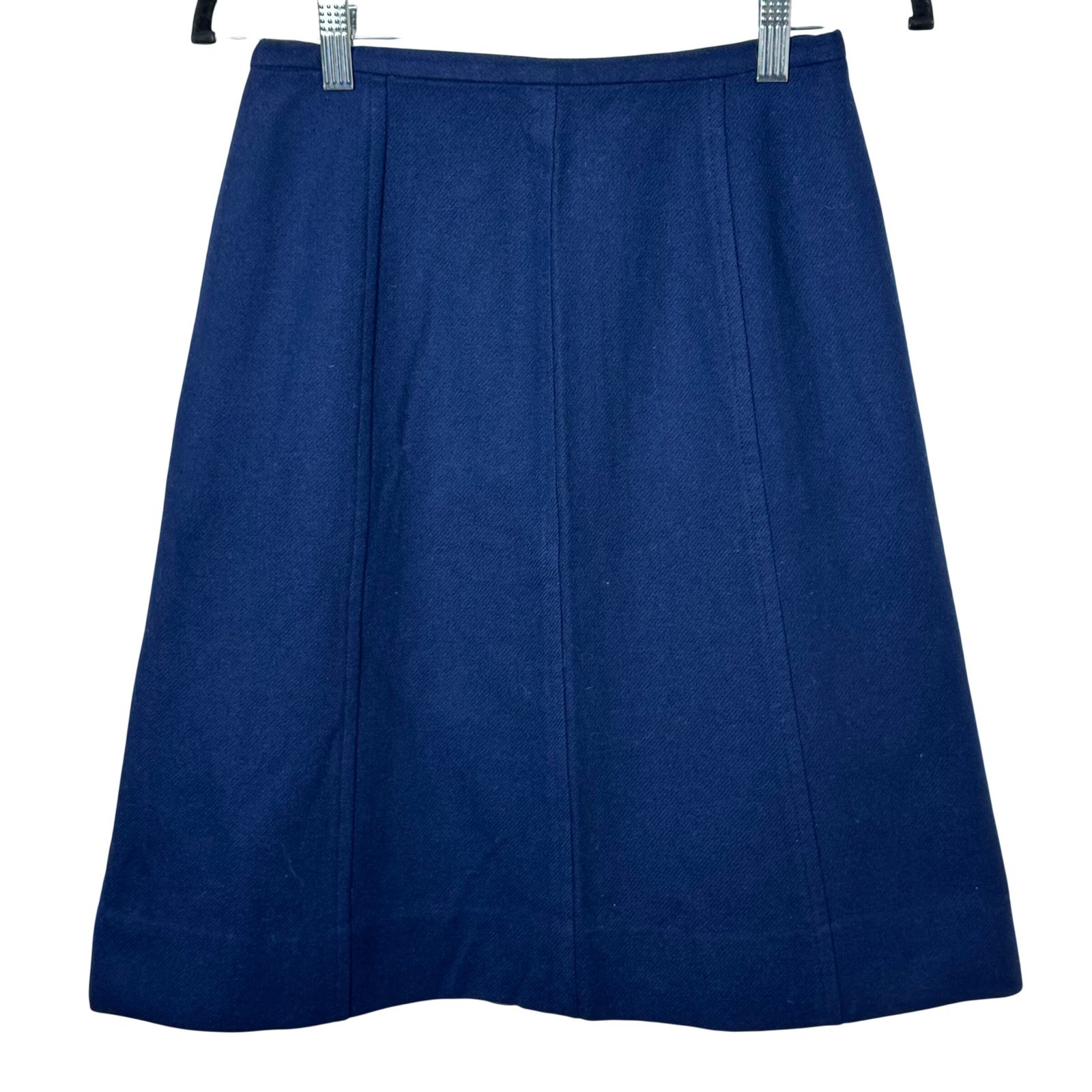 Century of Boston A-Line Skirt Women S Blue Wool Vintage Paneled Mid Length