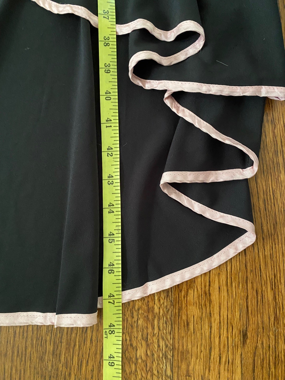VTG 1990s Finesse Black & Pink Ribbon Halter Asymmetric Fairy Dress M