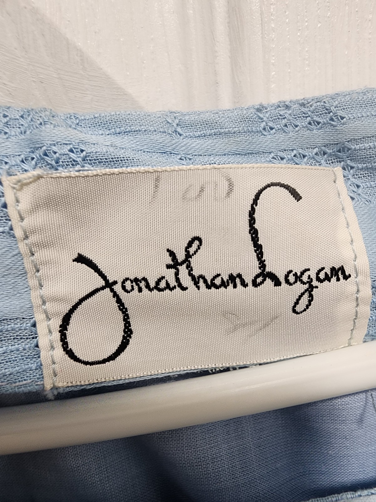 VTG 50s Jonathan Logan Powder Blue Fit & Flare Jrs Day Dress Velvet Ribbon SZ 2