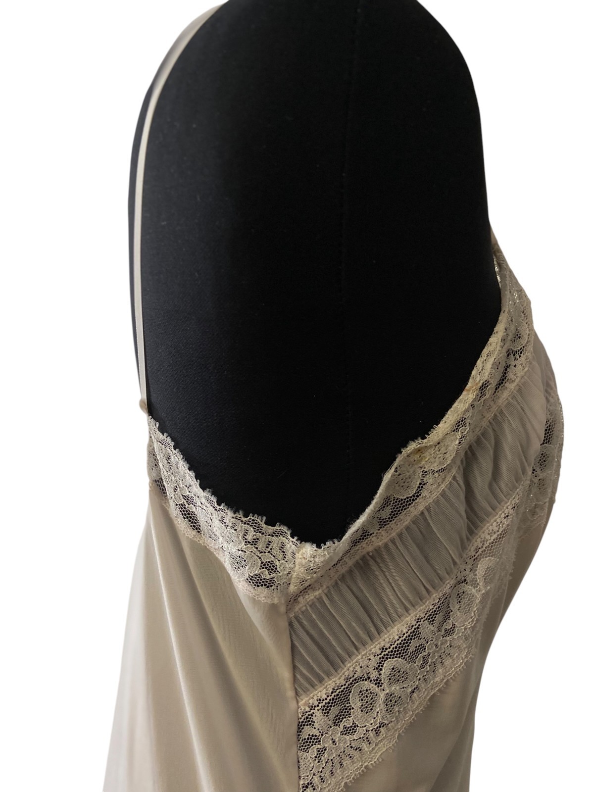 Timeless White Full fancy Slip with Delicate lace and ribbon Trim | Size M