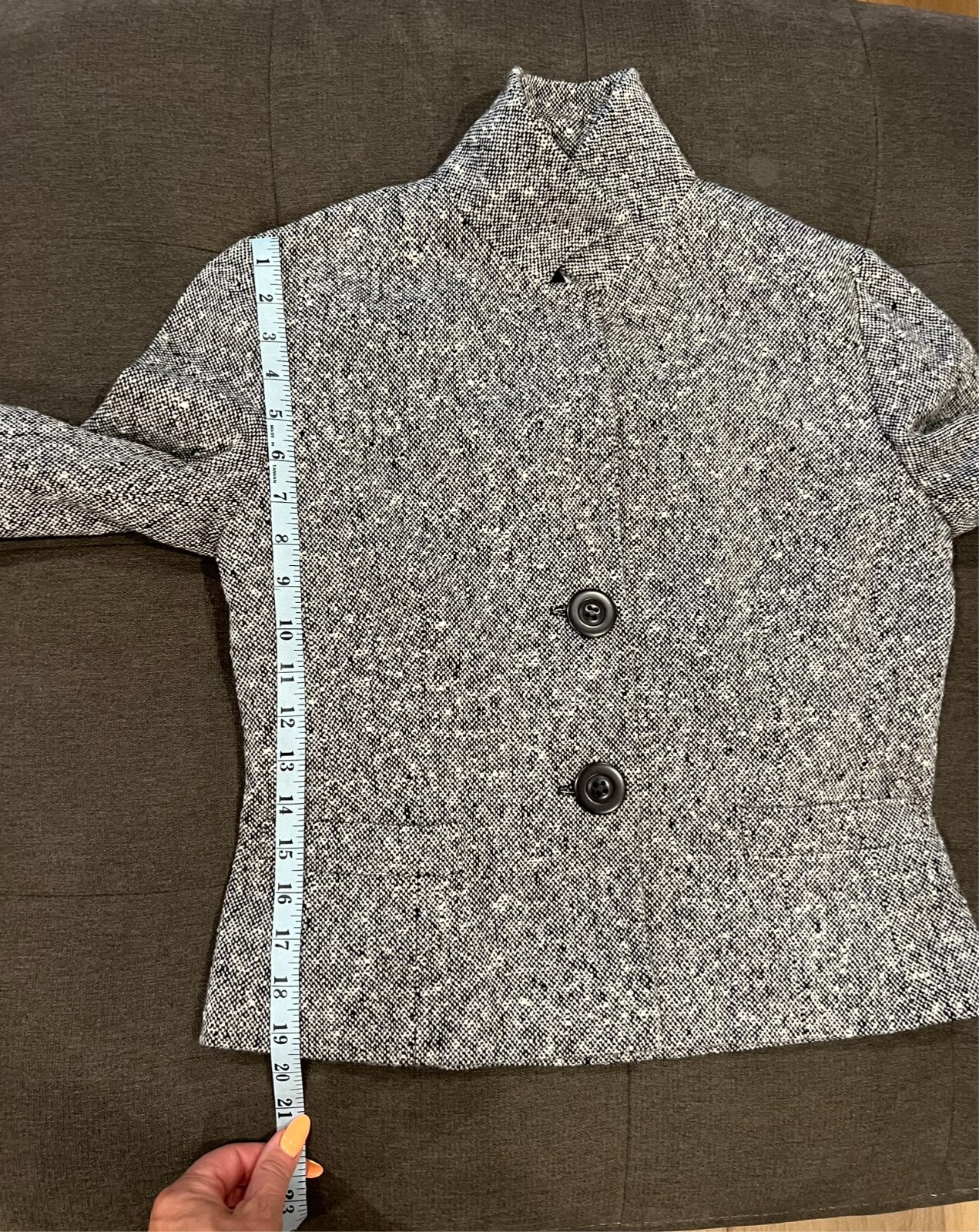 French Philippe Adec Vintage Women’s Fitted Crop Wool Blazer Beautiful Condition
