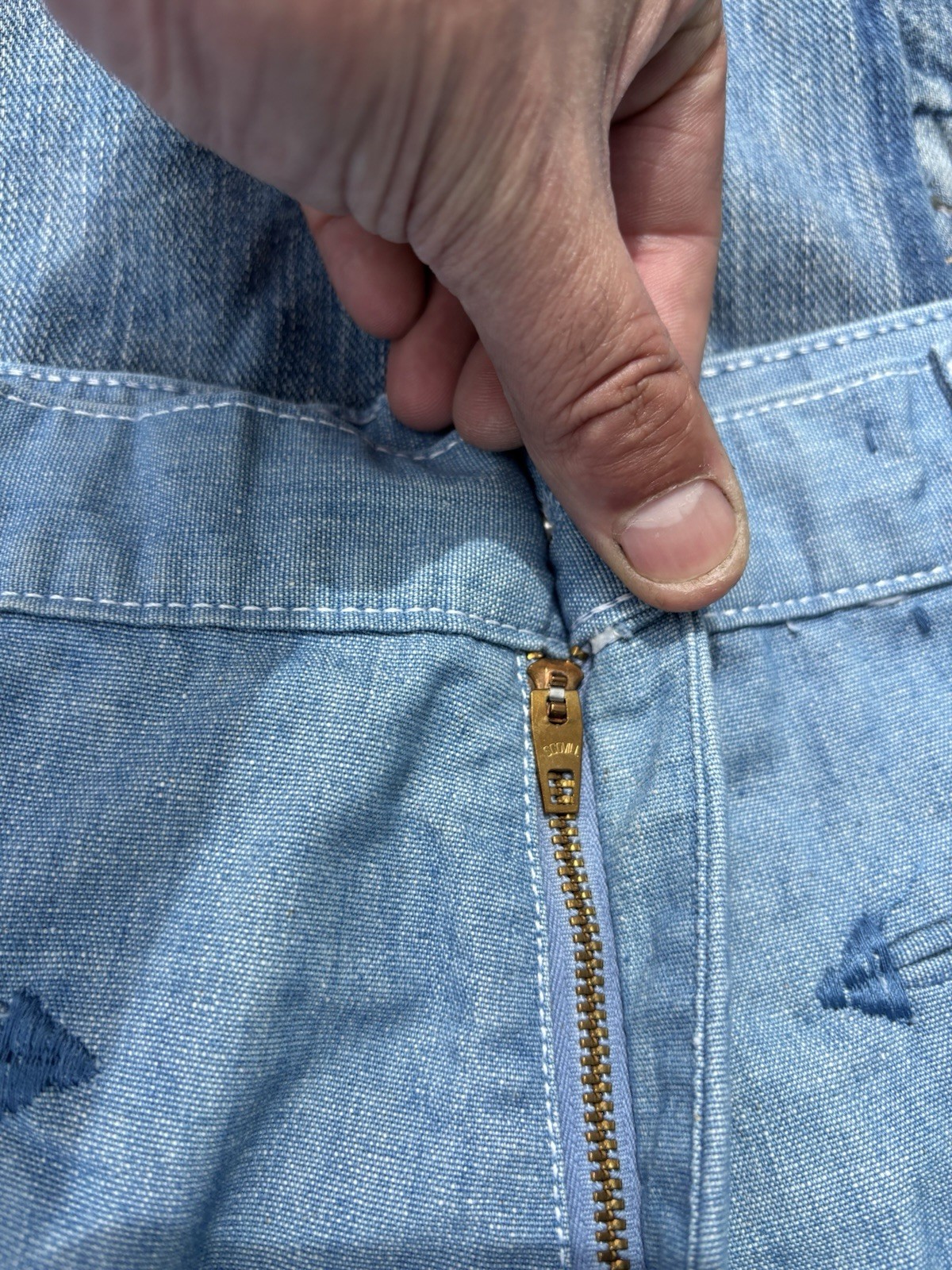 Vtg 1970s Levi’s Pacific Pride Womens Western pincheck Pants 26×31 White Tab