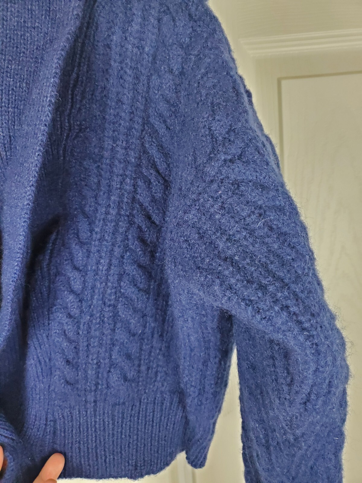 Vtg Robert Michael 2 Button Wool Sweater Women’s L (Moth Holes) Cardigan 1980’s