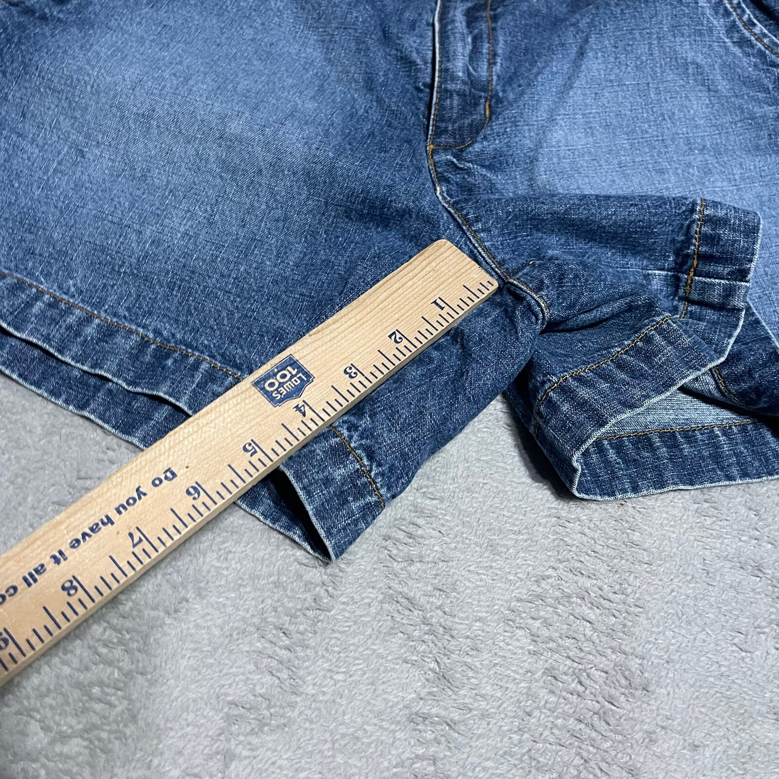 Vintage SO GSJC Denim Shorts Womens 11 Blue Cotton Baggy Flap Pocket