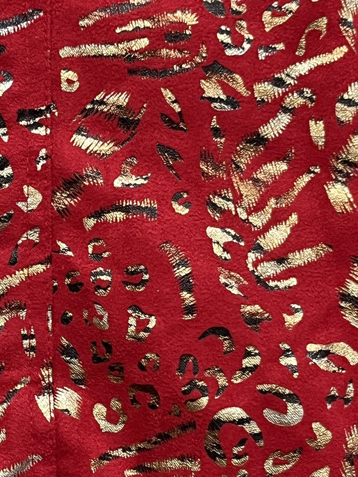 Vintage Birch Hill Red w/ gold Spots Blazer Jacket Sz large Unique well made