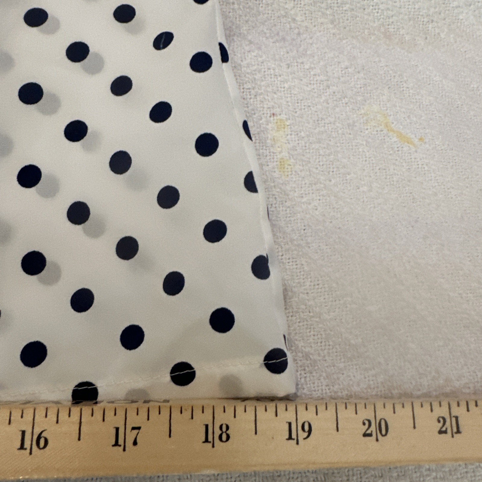 Vtg J C PENNEY FASHIONS White Blouse W/Black Polka Dots Bow 70’s Secretary Look