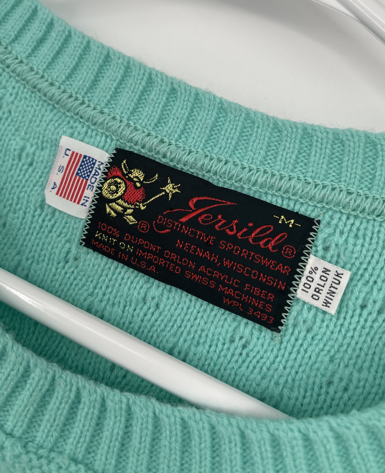 Vintage Viking Knits Jersild Sweater Neenah Wisconsin Sz M Deadstock