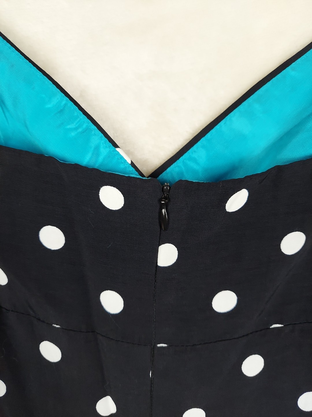 VTG 90s Positive Attitude Dress Womens 14 Sheath Black Dot Feminine Cocktail USA