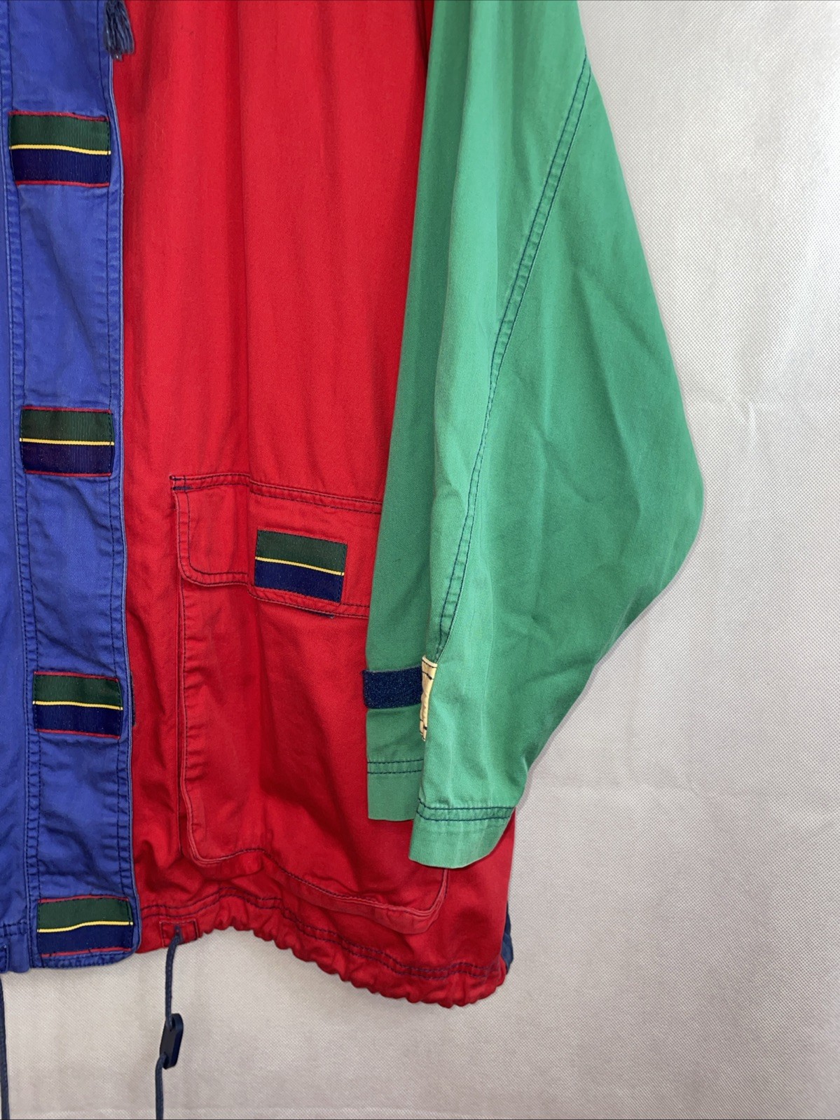 Vintage Susan Bristol Jacket Color Block Hooded Teacher 90s Primary Size XL