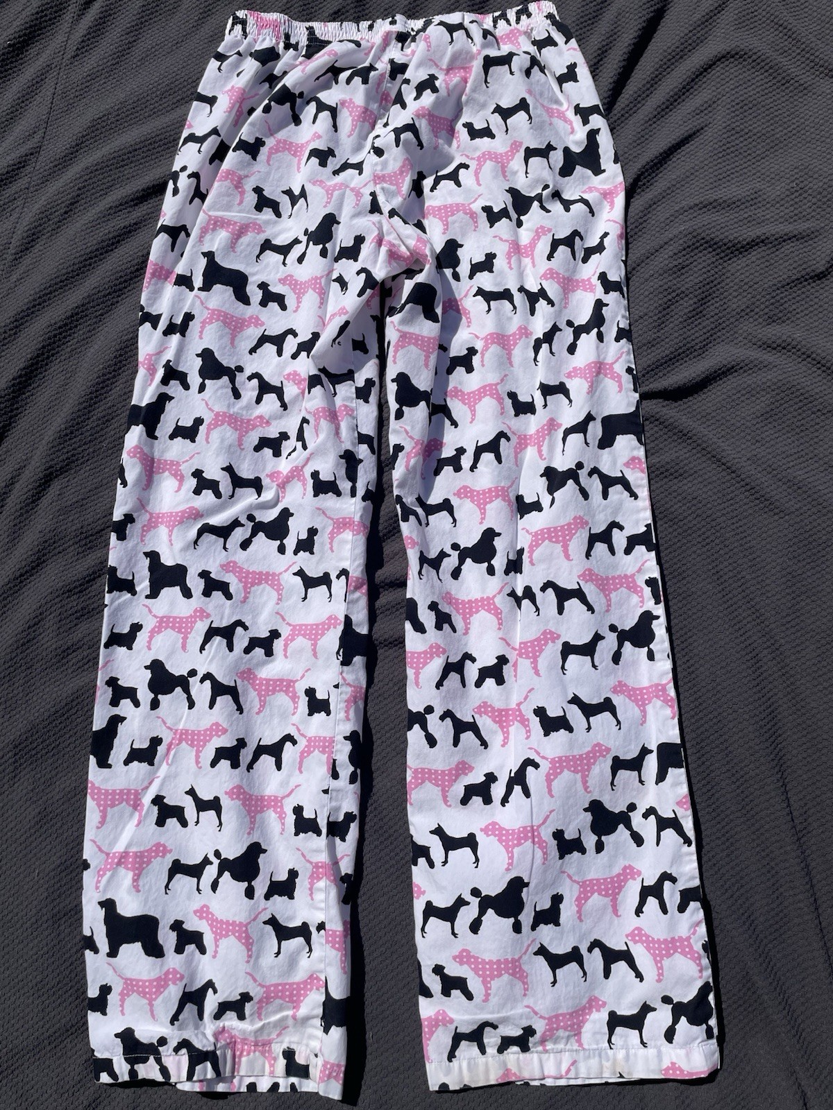 PINK Victoria’s Secret dog print pajama pants Vintage Y2K polkadot pink white PJ