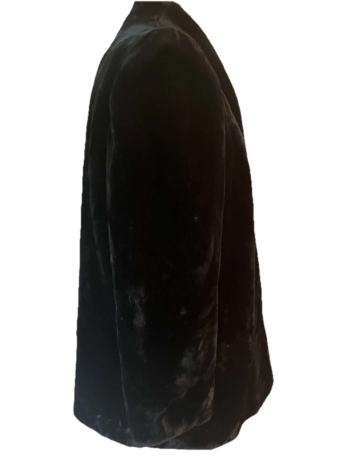 SASSON New York Paris Black Faux Fur Coat Jacket Womens Size 14 Coat Vintage