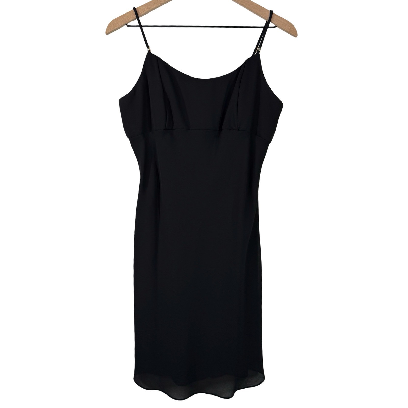Scott McClintock Vintage Black Spaghetti Strap Jewel Detail Mini Dress Size 10