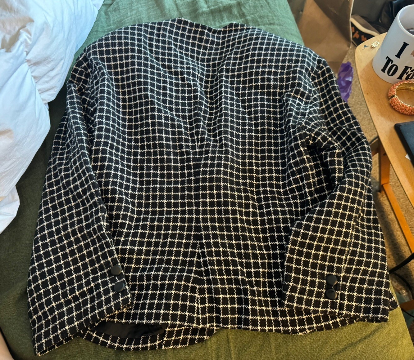 Vtg Ungaro Ter 1980s Black White Jacket 44/10 EUC
