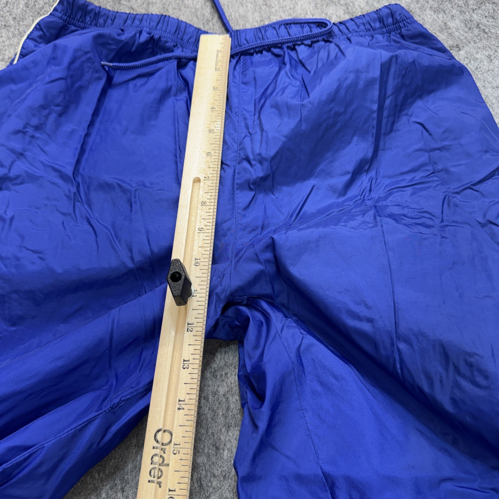 Vintage 90’s Y2K Womens S Blue Windbreaker Track Pants Nylon Lined Elastic