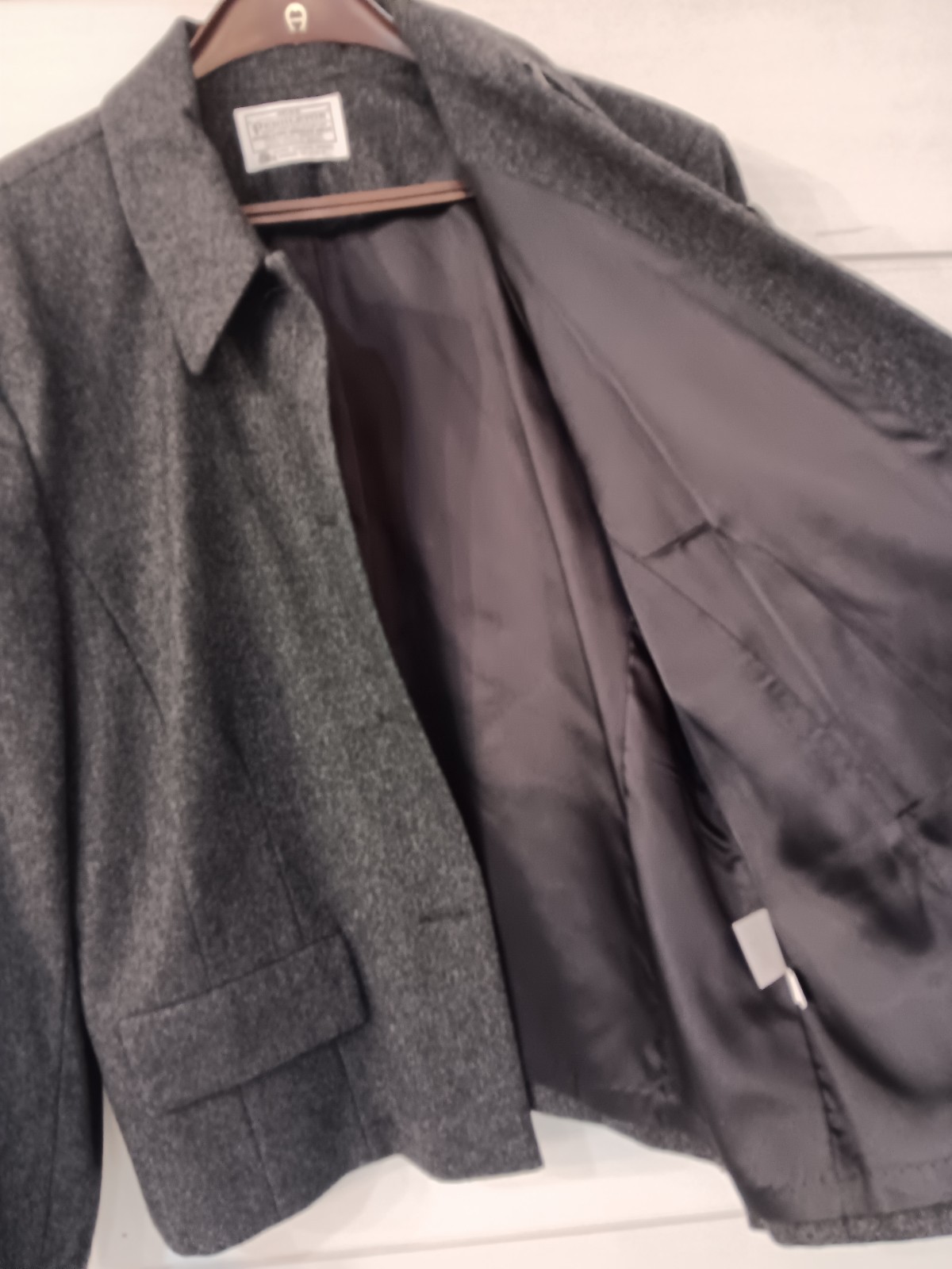 Vintage Miss Pendleton 100% Wool Gray Blazer Jacket Size 16