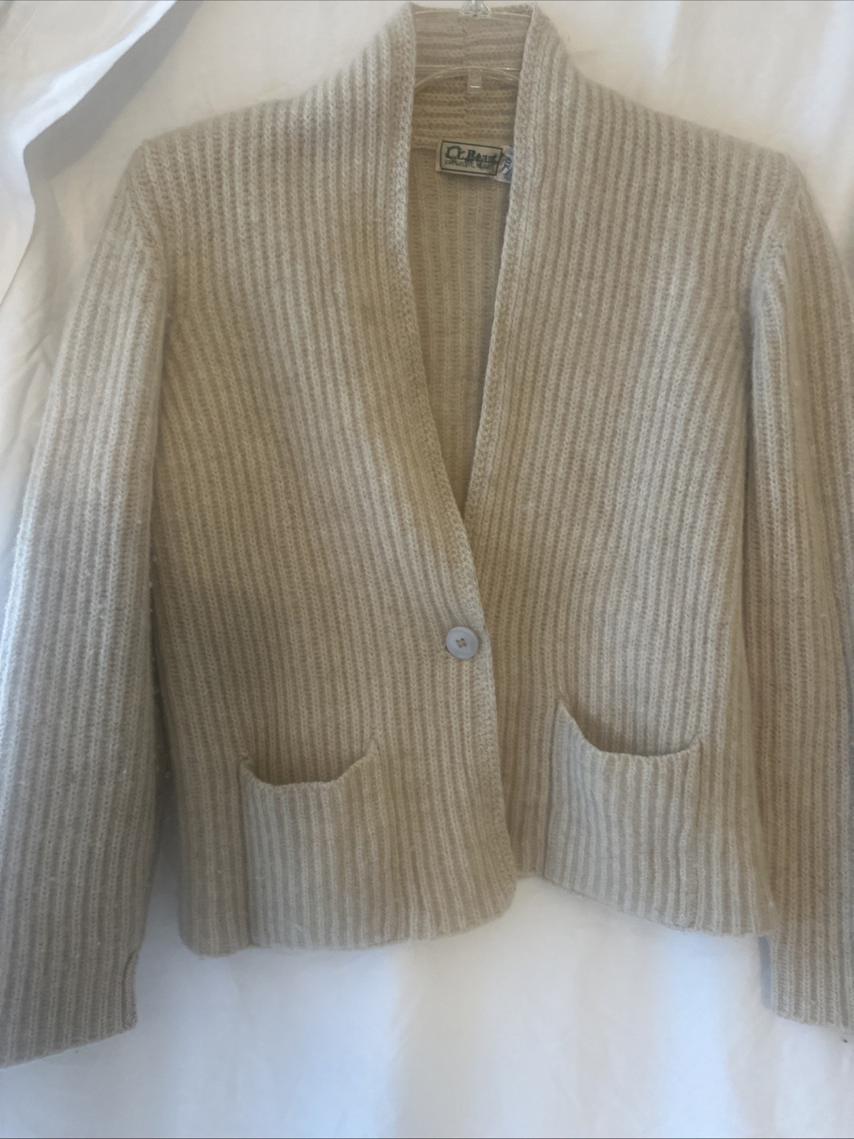 Authentic Vintage, L.L. Bean, Shetland, 100% Pure Wool Women’s XL Ivory Euc￼10