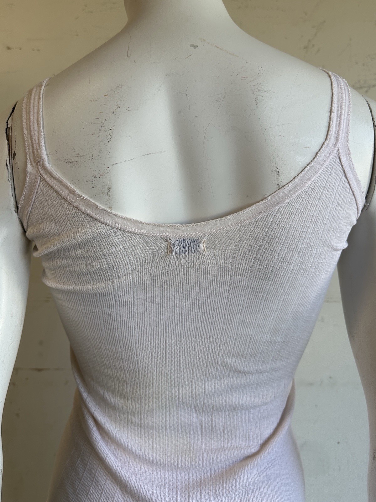 1950s Charmode All Cotton Ribbed Tank Camisole Undershirt Vintage 50s 60s