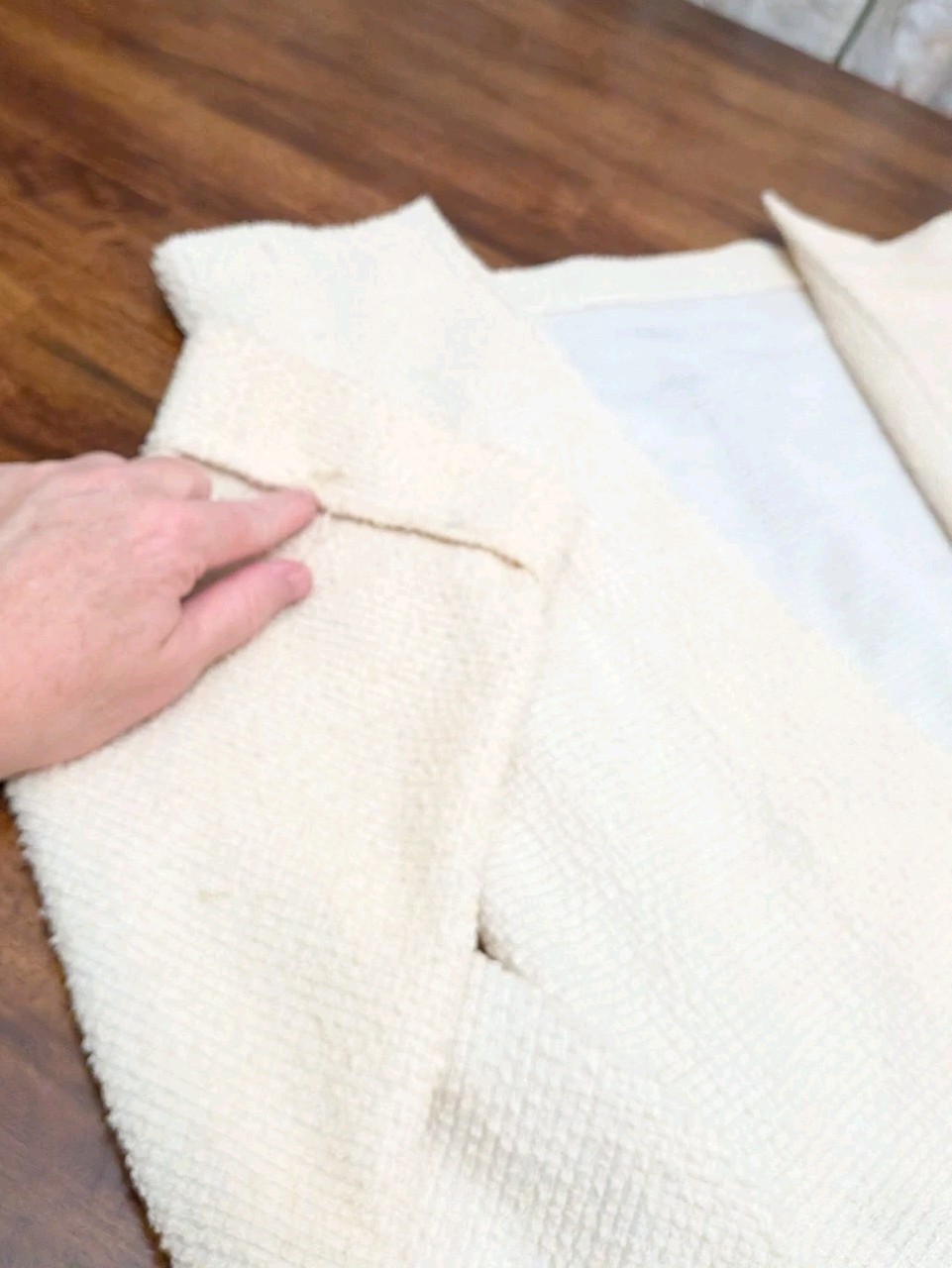 VTG 1970’s Casual Corner Jacket Cardigan Women Medium Cream Boucle Open Front