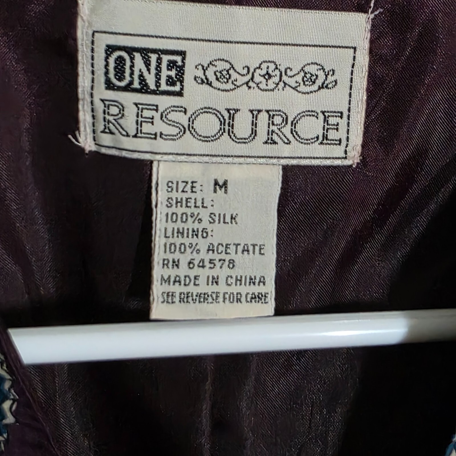 💜 VTG 80s–90s One Resource Silk Vest | Purple Gray Blue Paisley | M | Groovy!!!