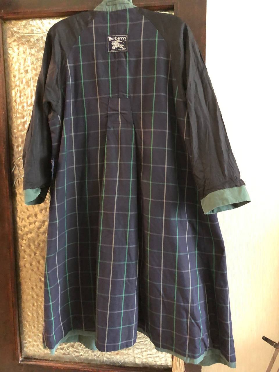 Vtg 1988 Burberrys Balmacaan Coat Emerald Green England Mens 40 Ex Long / Unisex