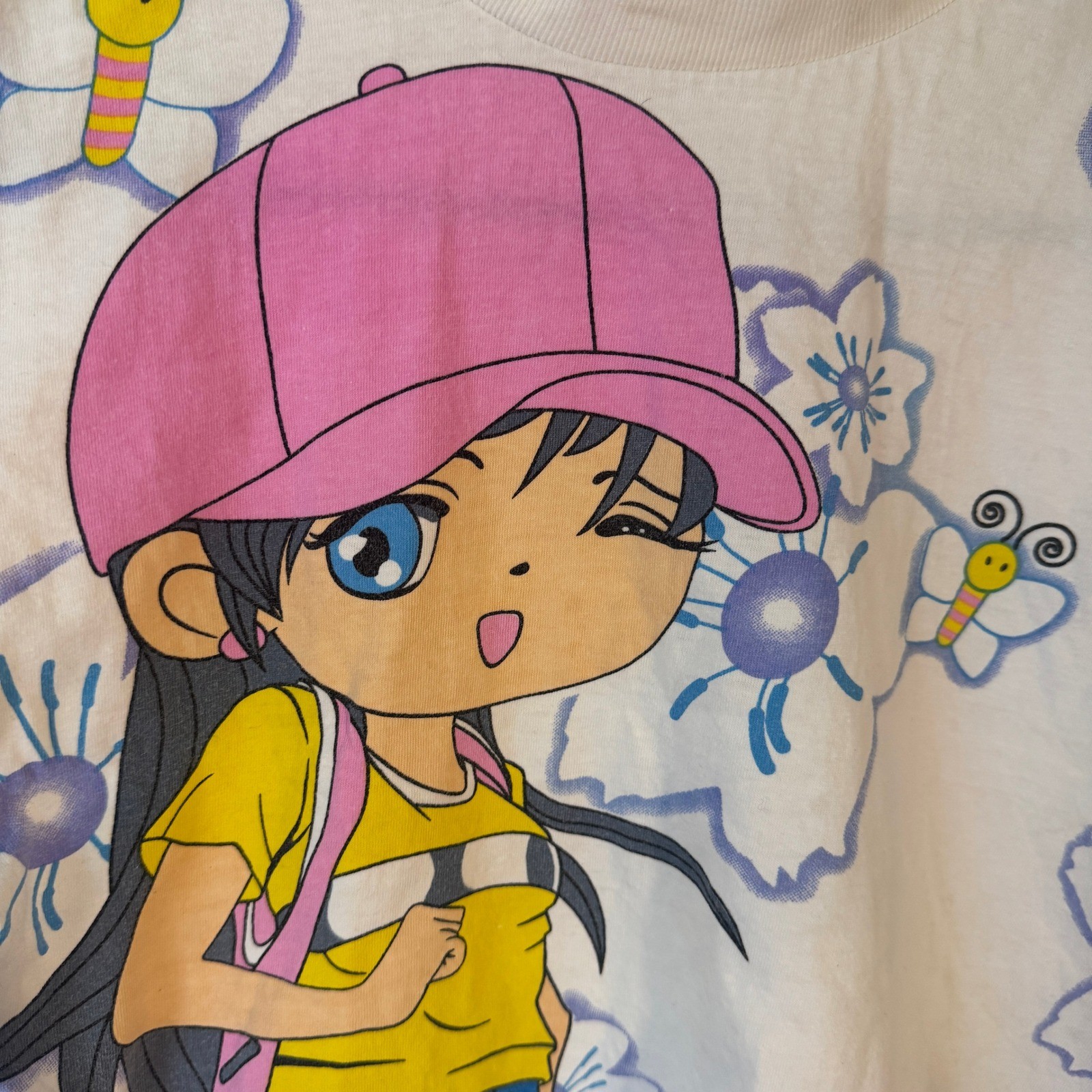 Vintage Y2K Anime Girl All Over Print double sided tee Harajuku Kawaii Twinkle S