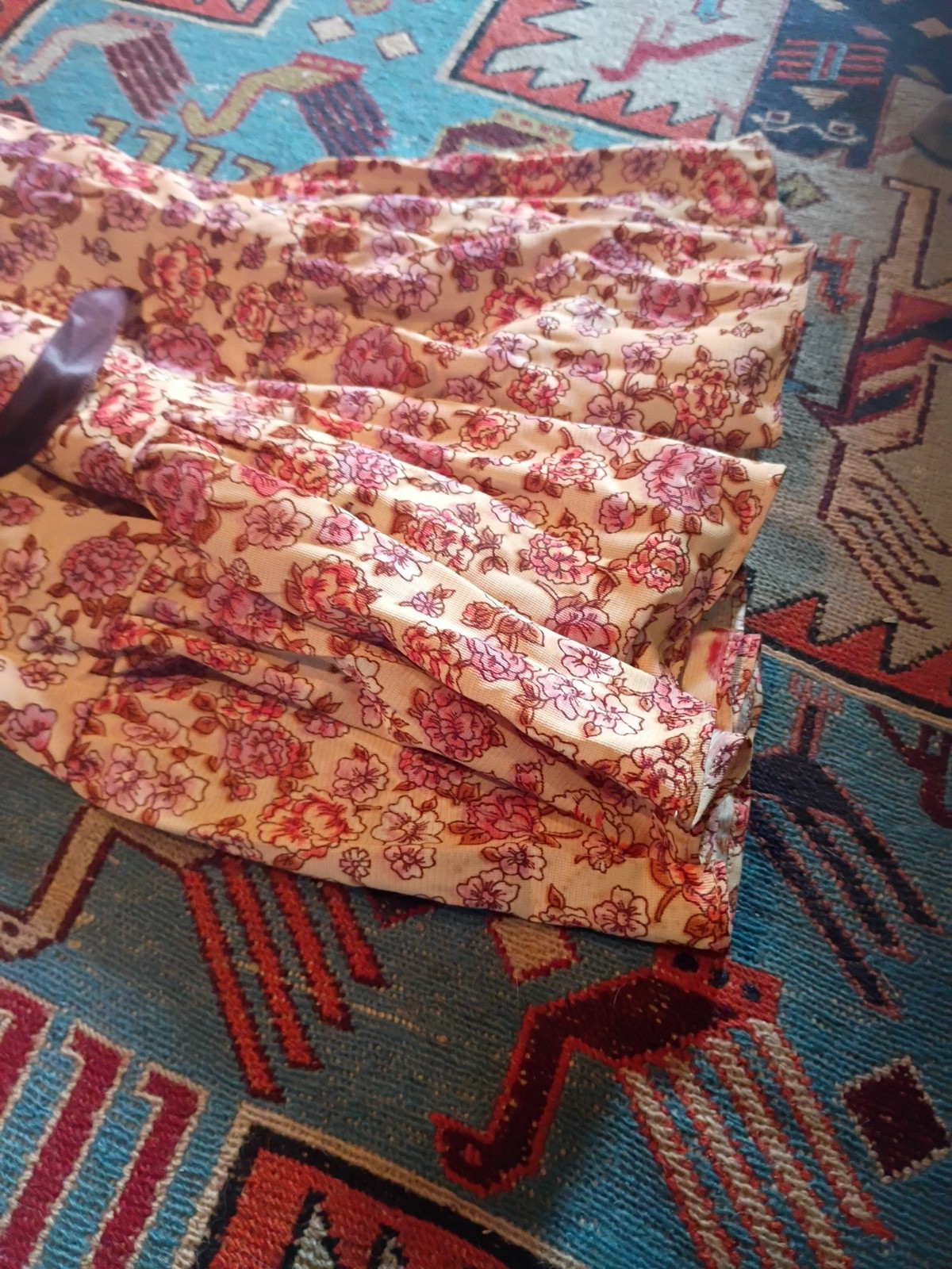 VTG S. Howard Hirsch Floral Prairie Maxi Dress 60’s Small
