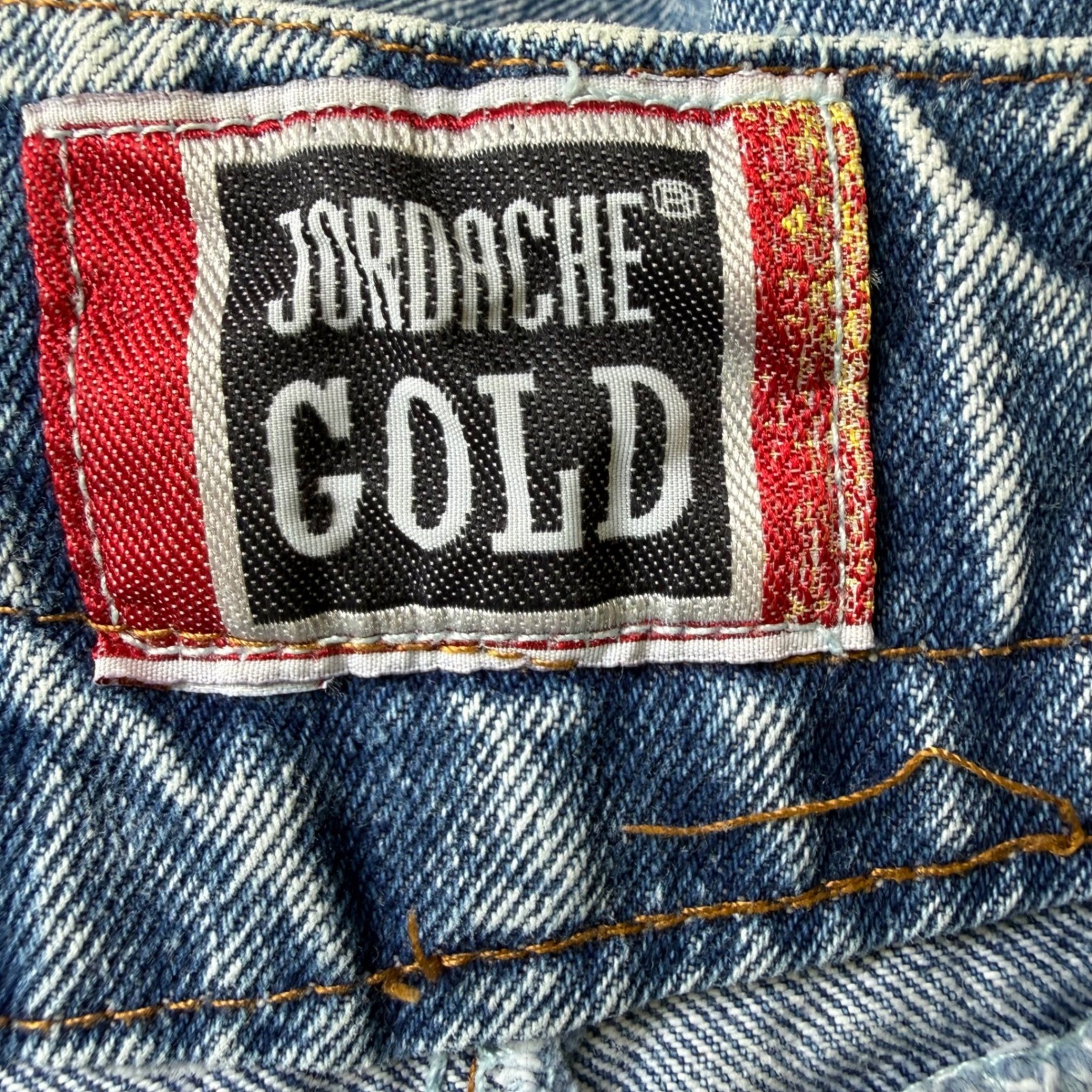 Vintage Jordache Gold High Waisted Acid Wash Tapered Jeans Womens 13/14 Blue