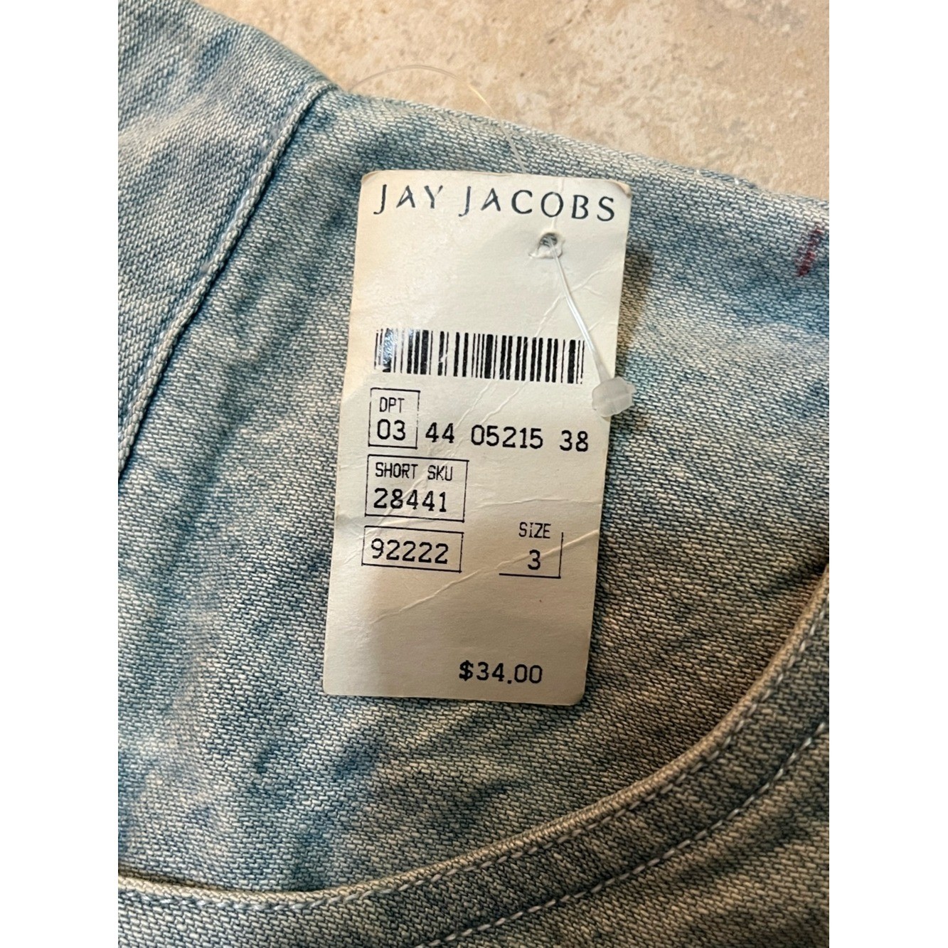 Deadstock Y2K Jay Jacobs Denim Cargo Shorts Womens 3/4 Light Wash Utility NWT