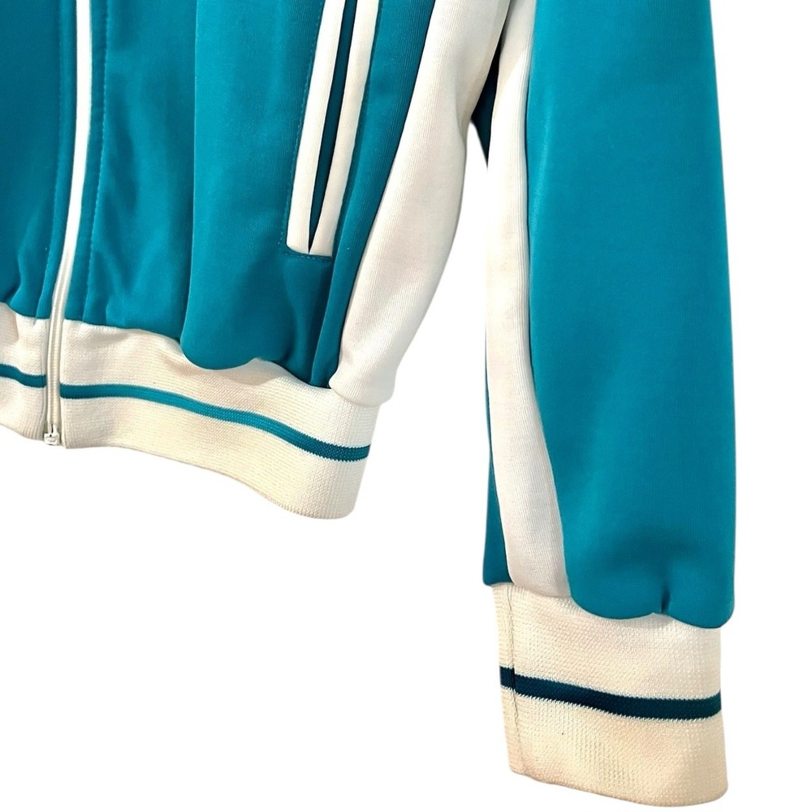 Vintage 90s Nike Track Jacket Gray Tag Teal Blue White M Sportswear Athleisure