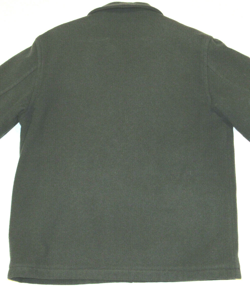 VINTAGE WOMEN’S LL BEAN FOREST GREEN WOOL ZIP-UP JACKET! COTTON LINING! USA! 44