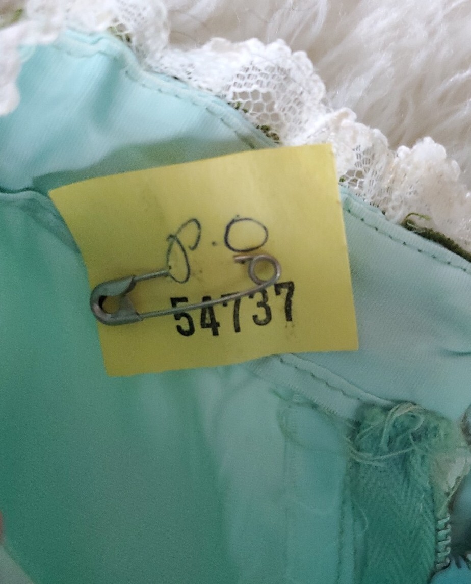 Vintage Dress 60’s Long Formal Wear Theatre Costume Mint Green Size Small 🇺🇸