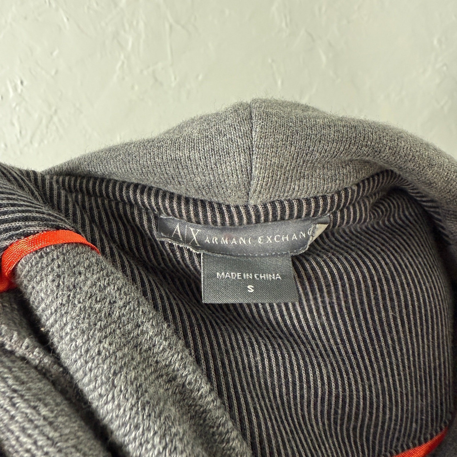 Armani Exchange Women’s Jacket S Pleated Knit Button Designer Long Hooded W4-28