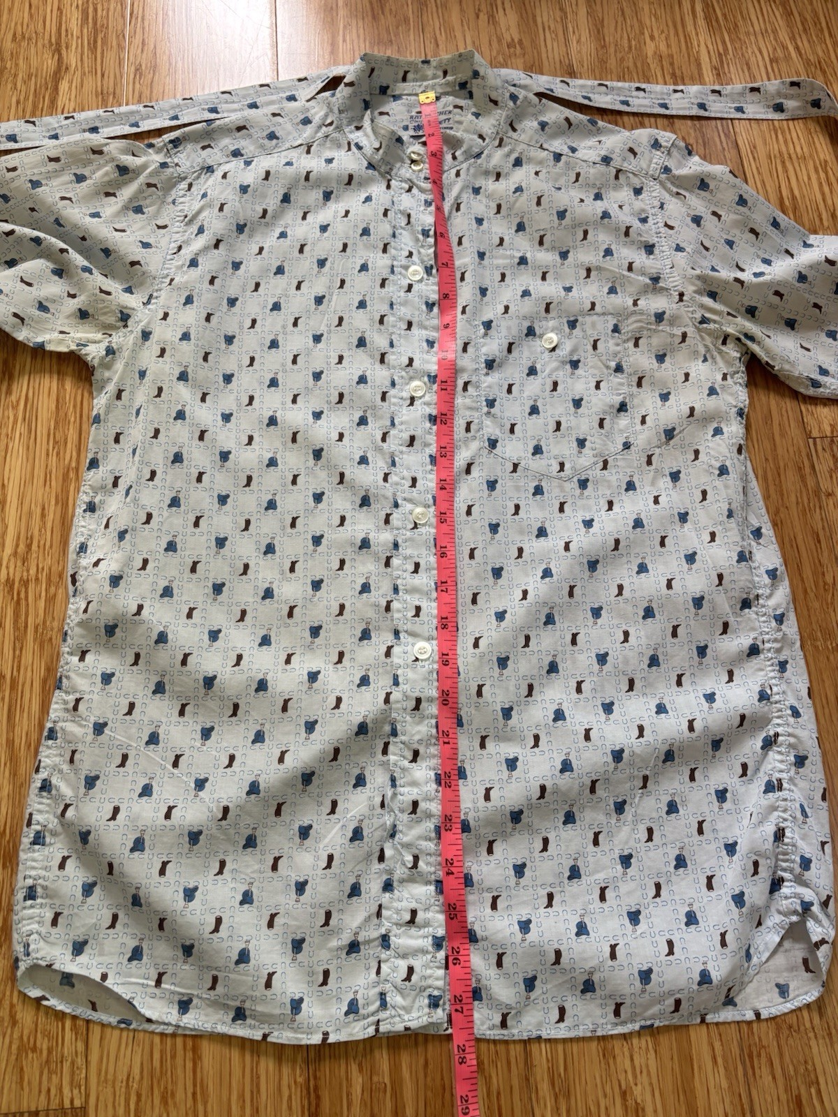Vintage Ratcatcher Classics Western Shirt Horseshoes Boots Flawed S/M