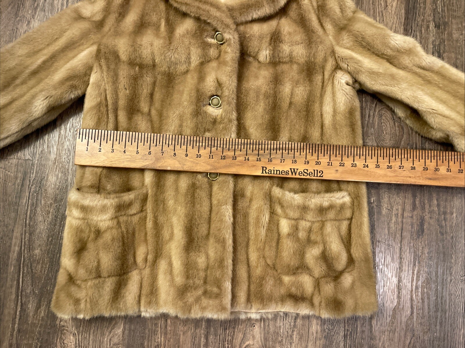 Mincara Russel Taylor ILGWU Label Faux Fur Coat Womens Sz L Great Cond Vtg