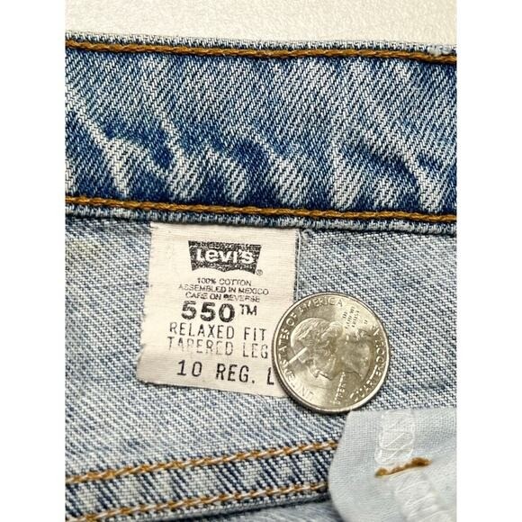 Levi 550 Jeans Womens 10 Light Blue Relaxed Fit Tapered Leg High Rise Vintage