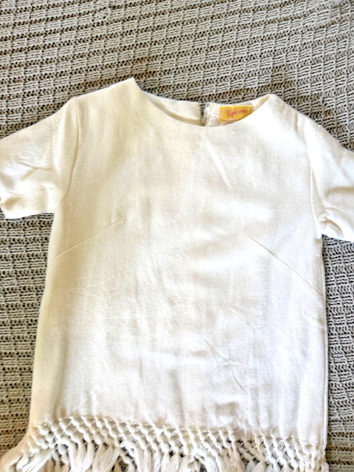 VINTAGE 1960’s Tipicano Mexican Tassel Fringe Top Boho Resort Cruise Mod Small
