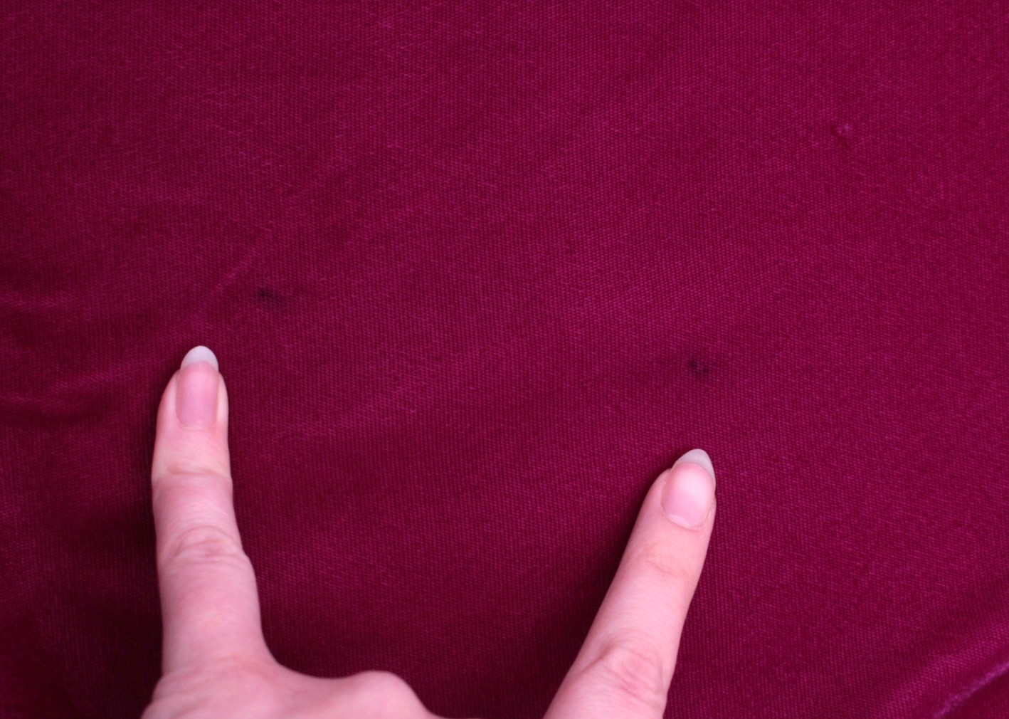 Vtg 30s Dark Fuchsia Velvet Maxi Dress W/ Ruched Bust & Sleeves Sz S 1930s