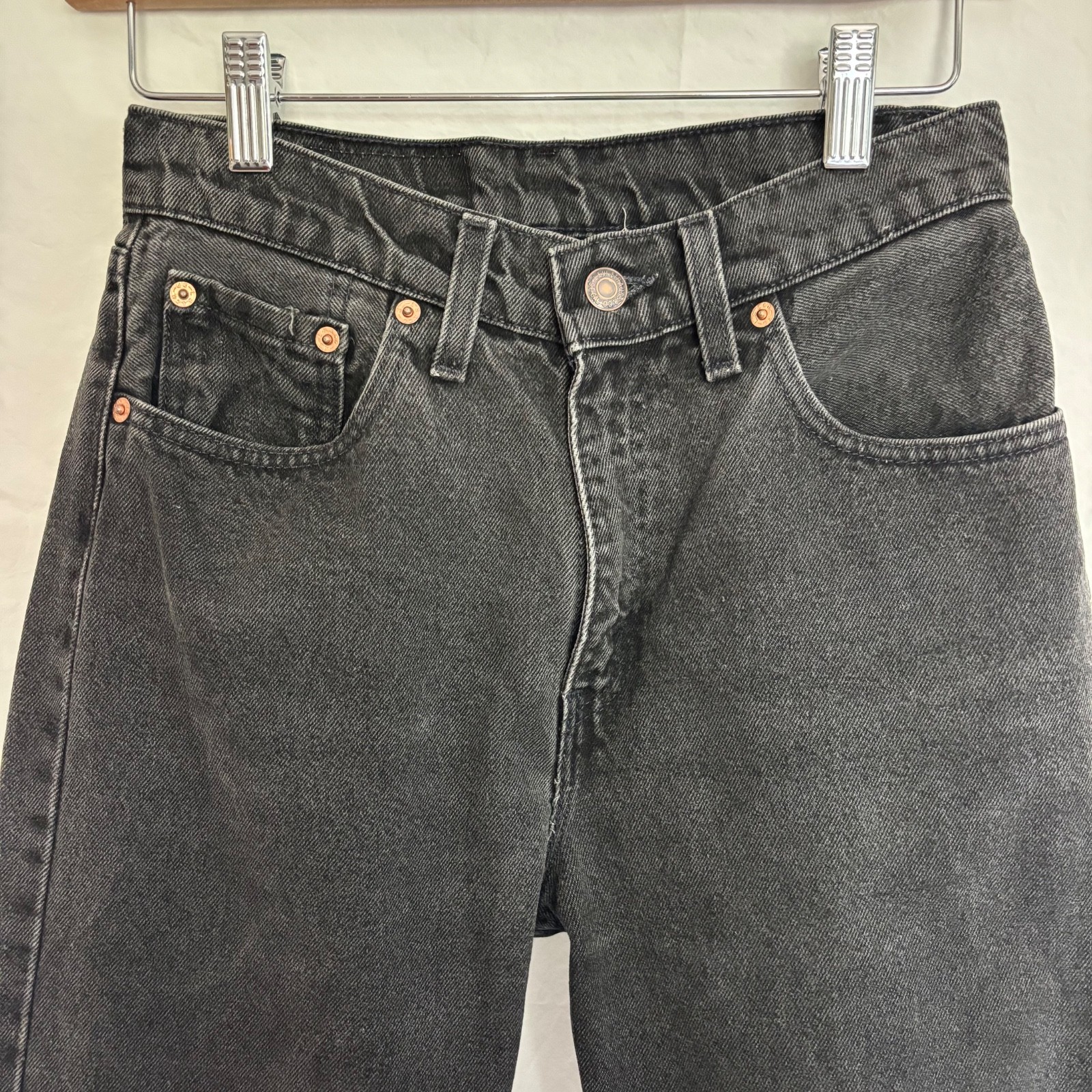VTG Levi’s 560 Loose Fit Straight Leg Jeans 90s Women’s Size 5 Black Made in USA