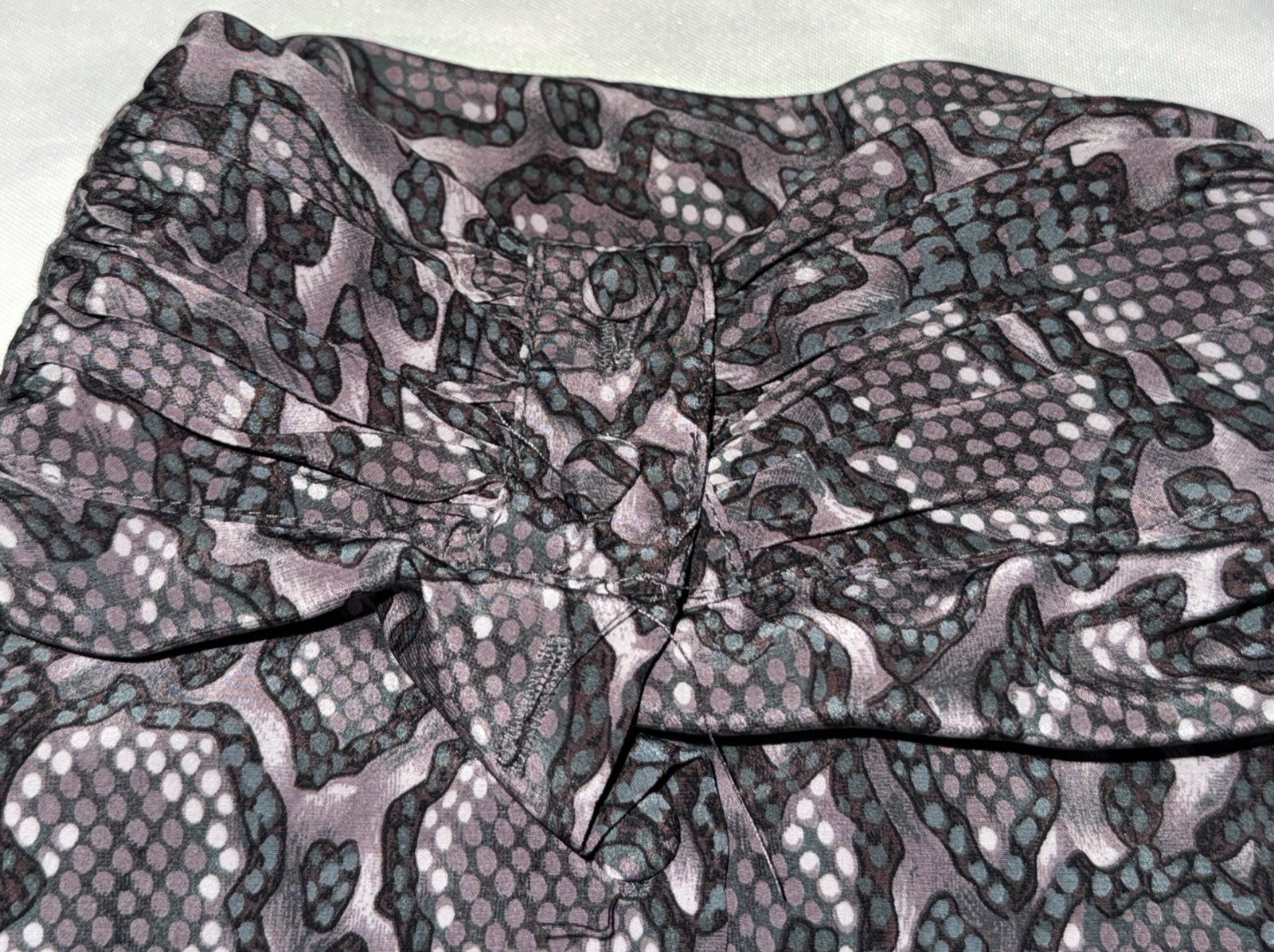 VTG Regina Porter Snake Print Blouse Women’s Sz 14 80s Secretary Career Shirt HK