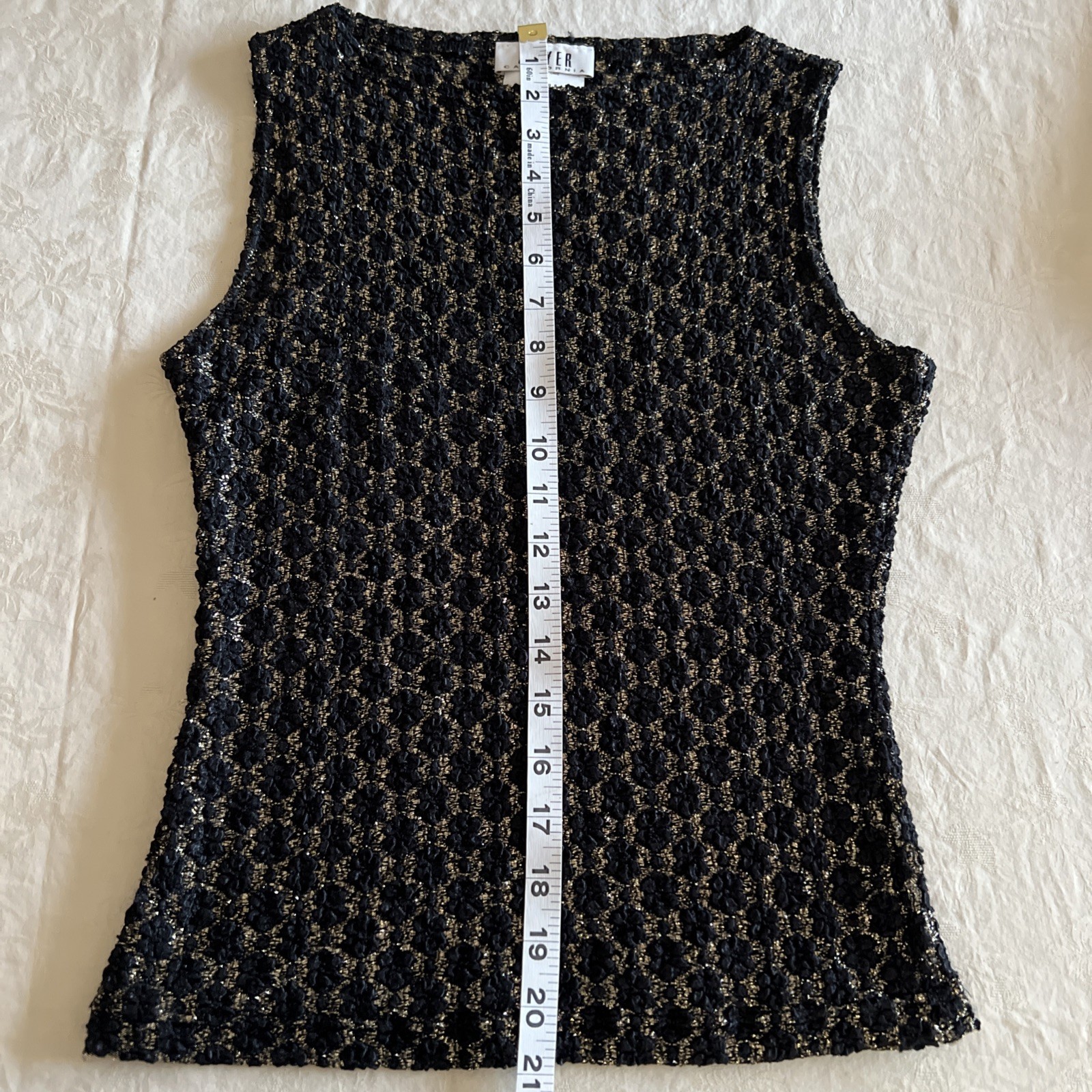 Vintage Black And Gold Top