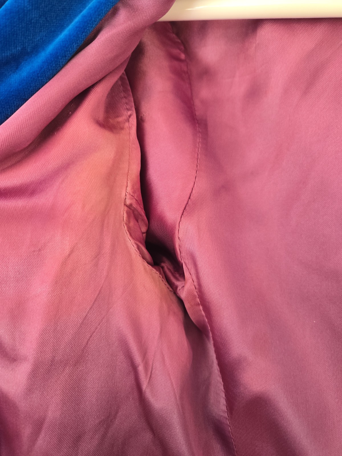 Surrey Classics 1960’s Double Breasted Blue Velvet Coat Size 8 Rare