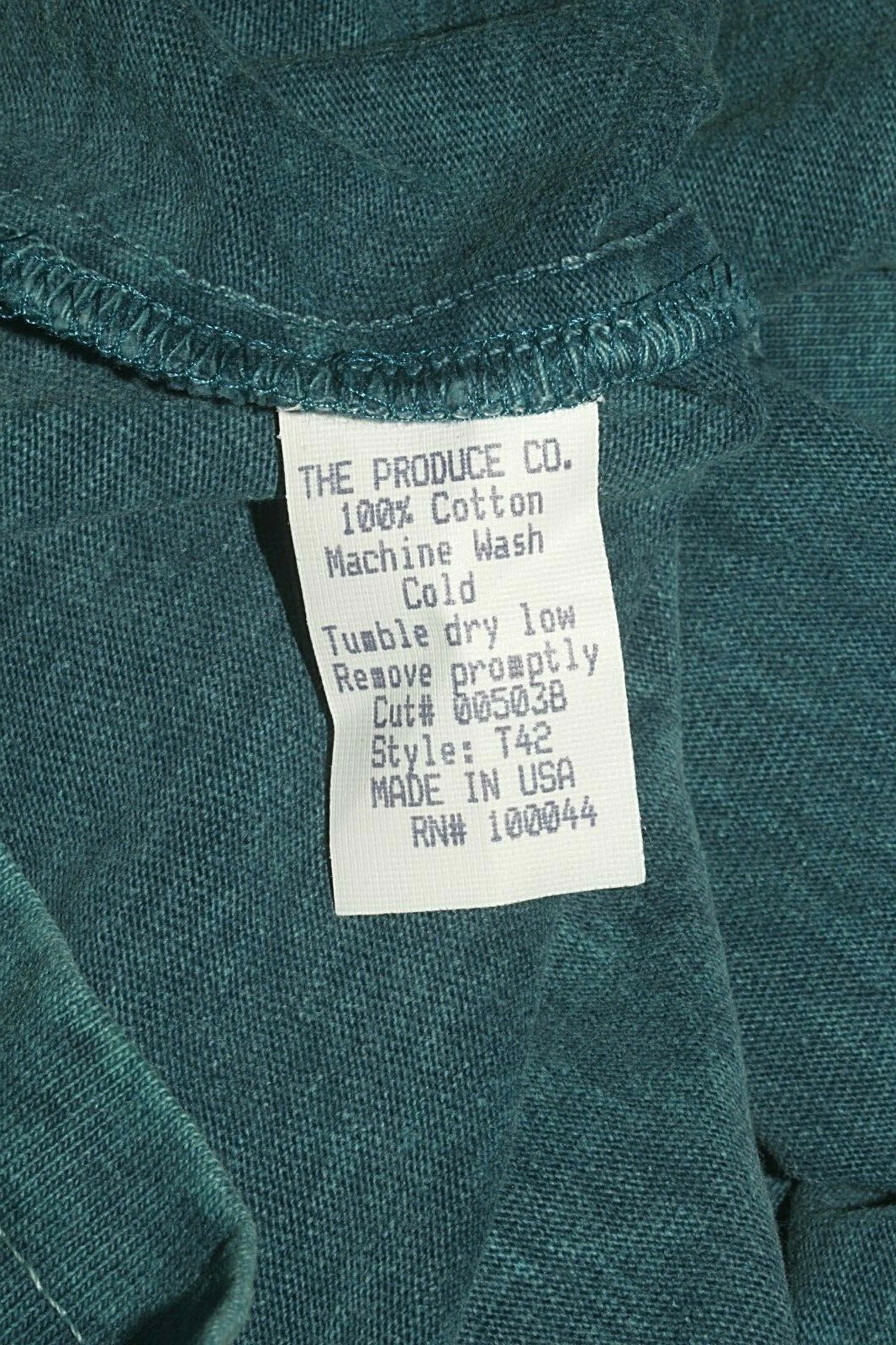 VINTAGE PRODUCE CO STUDIO Pants Jacket 2 pc Cotton Teal Green USA Sz S/M *VG