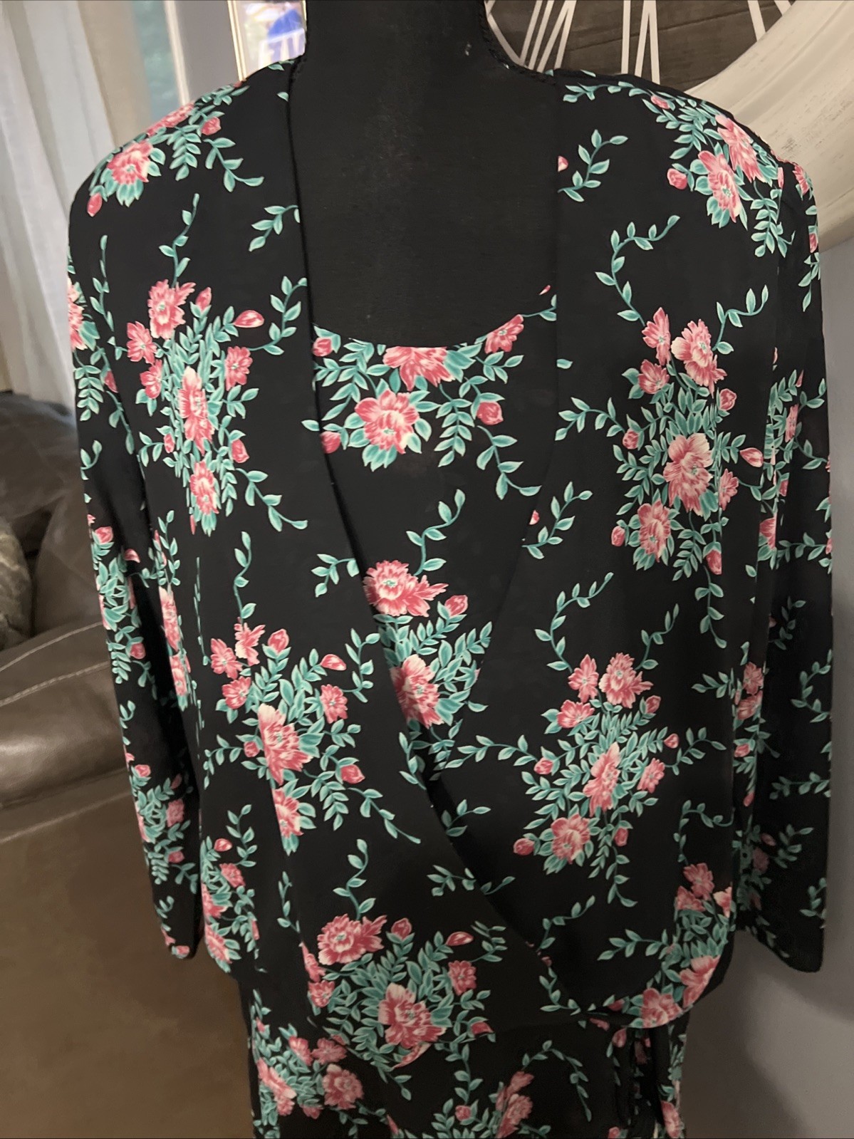 LIZ ROBERTS INC︱MARY ANN LAMONTE︱SIZE 16︱VINTAGE FLORAL DRESS︱1990’s